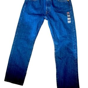 Levi’s original 100%cotton size 36x32 straight leg blue jeans NWT